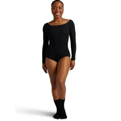 Afbeelding van Capezio Team Basic Turnpakje met lange mouwen voor dames, Zwart, M