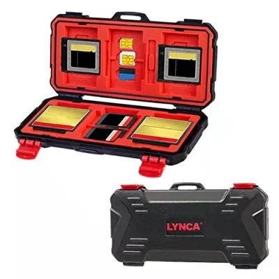 Afbeelding van LYNCA 36 Slots Geheugenkaart Case Waterbestendig &amp; Anti Shock Card Box voor 12 SD SDXC SDHC 6 Micro TF 3 CF XQD SIM Nano kaarten