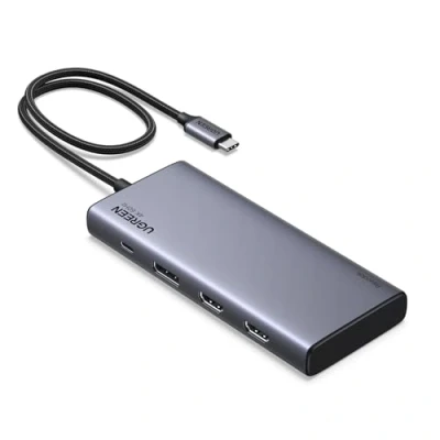 Afbeelding van UGREEN Revodok Pro 308 Triple Display Docking Station USB C Hub 2HDMI DP(4K@60Hz max.), 10Gbps 4*USB Ports(2*USB A &amp; 2*USB C), PD 100W
