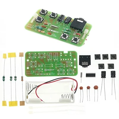 Afbeelding van DIY Kit 76 MHz 108 MHz, FM solderen project ontvanger module kits, elektronisch praktijkkit voor school natuurkunde wedstrijden familie wetenschap onderwijs lassen liefhebbers