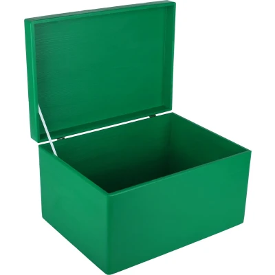 Afbeelding van Creative Deco XXL Houten Doos Opbergdoos Groen 40 x 30 24 cm met Deksel voor Documenten, Kostbaarheden, Speelgoed en Gereedschap