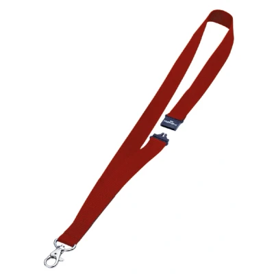 Afbeelding van Textielkoord Durable 8137 met karabijnhaak rood