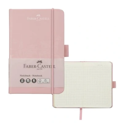 Afbeelding van Faber Castell 27828 Notitieboek DIN A6 roze schaduw, geblokt, 100 g/m², 194 pagina&#039;s FSC Mix papier, 90 x 140 mm