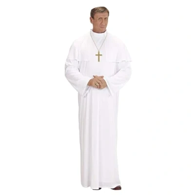 Afbeelding van Widmann Monnik &amp; Pater Priester Kostuum Paus Zijne Koninklijke Heiligheid Man Wit / Beige XXXL Carnavalskleding Verkleedkleding