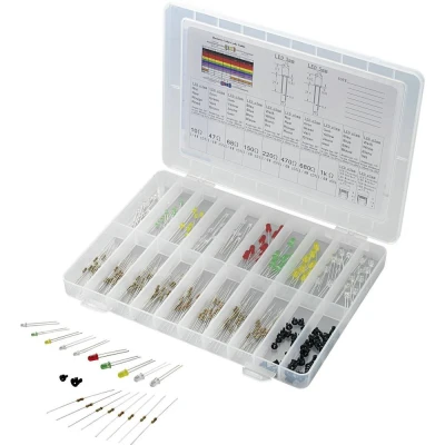 Afbeelding van Conrad Components LED assortiment rood, groen, geel, blauw, wit rond 3 mm, 5 mm