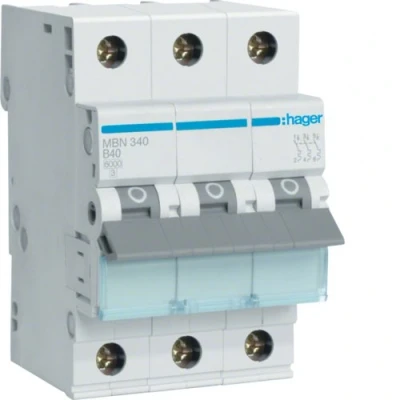 Afbeelding van Hager MBN340 Zekeringautomaat 3 polig 40 A 400 V