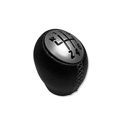 Afbeelding van 1neiSmartech Versnellingspook met 6 versnellingen en achterkant van PU leer, compatibel Renault Megane III Trafic Scenic Laguna Clio Master Vivaro Movano Primastar Dacia Duster