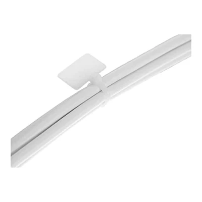 Afbeelding van Tie wraps 200 x 2,5mm / transparant met label (100 stuks)