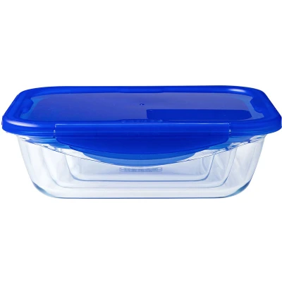 Afbeelding van Hermetische Lunchtrommel Pyrex Cook &amp; Go Blauw 1,7 L 24 x 18 cm Glas (5 Stuks)