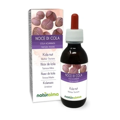 Afbeelding van Kolanoot (Cola acuminata) zaden Alcoholvrije moedertinctuur Naturalma Vloeibaar extract druppels 120 ml Voedingssupplement Veganistisch