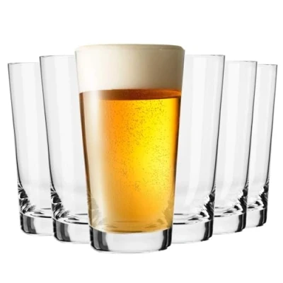 Afbeelding van KROSNO Lange Bier Glazen Set van 6 530 ml Pure Collectie Perfect voor Thuis, Restaurants en Feesten Vaatwasser Veilig