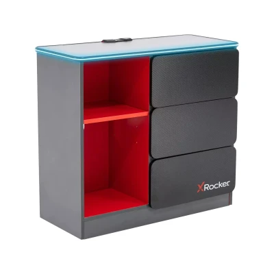 Afbeelding van Xrocker Carbon Tek Gaming Kast 2022029 3 lades grijs rood 60kg