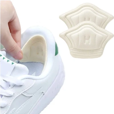 Afbeelding van Hypify® Premium Hielzooltjes Type 2 Anti slip Schoenmaat Universeel Kleur beige wit Hielkussentjes Hielzolen Hielbeschermers