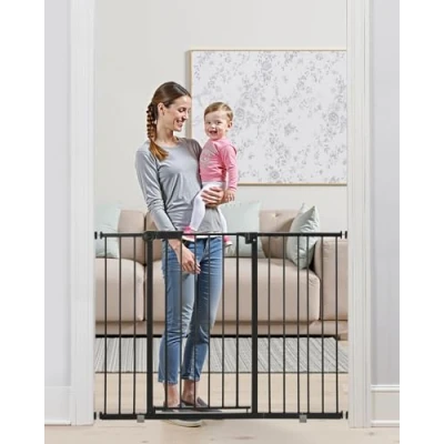 Afbeelding van VEVOR Baby Gate Hondenhekje Scheiding 650 1219 mm Verstelbare Breedte Zwart