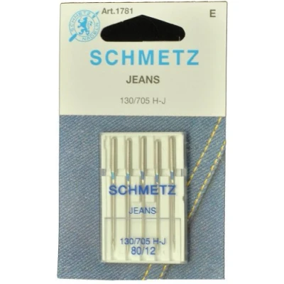 Afbeelding van Schmetz Jeans (Denim) Huishoudelijke Naaimachine Naalden, Maat: 80/12