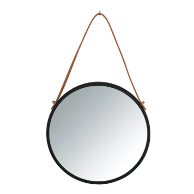 Afbeelding van Wenko Borrone opmaakspiegel wand ø30cm zwart