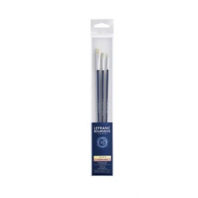 Afbeelding van Lefranc &amp; Bourgeois Fine Oil brush Penselenset 3 Varkenshaar