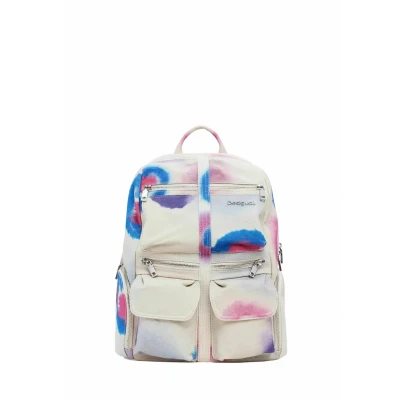 Afbeelding van Desigual Medium Spray Pockets Backpack, Dames, Maat: One Size, White
