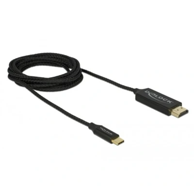 Afbeelding van Delock 84905 USB kabel Type C naar HDMI (DP Alt Mode) 4K 60 Hz 2 m coaxiaal