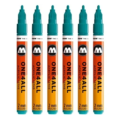 Afbeelding van Molotow mo127221 ONE4all 127hs # 206 voor timmerman, lagunenblauw, 6 stuks