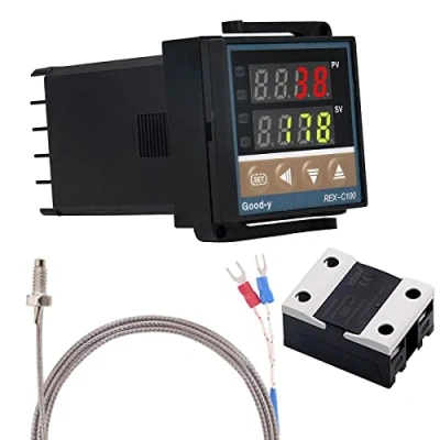 Afbeelding van WANGCL Digitale PID controller Intelligente thermostaat met 25A SSR relais K type thermokoppel voor elektrische energie Chemische industrie Vuilwatertanks Ovens 0 1300