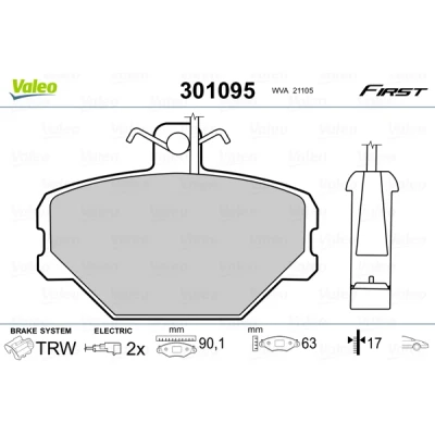 Afbeelding van Valeo Remblokset 301095