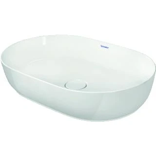 Afbeelding van Duravit luv opzetwastafel 600 mm wit hoogglans zonder kraangat geslepen wondergliss 03796000001
