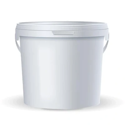 Afbeelding van POSH emmer met deksel 5 l, wit, kunststof, geschikt voor levensmiddelen, lekvrij, geurloos, robuust, stabiel, luchtdicht, handvat (2,5 l)