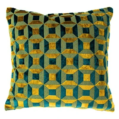 Afbeelding van Paoletti Empire Kussenhoes, Teal/Goud, 45 x 45cm