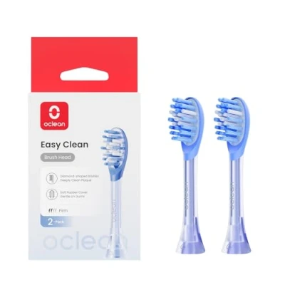 Afbeelding van Oclean EasyClean Borstelkop, reserveborstels voor Ease elektrische tandenborstel, zacht rubber, tongreiniger, FDA gecertificeerd, blauw