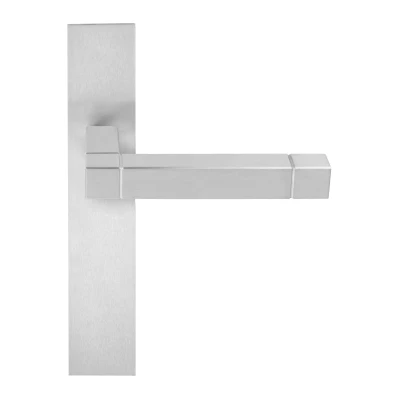 Afbeelding van Formani Deurkruk Jan des Bouvrie SQUARE JB100P236SFC ongeveerd op schild blind mat RVS