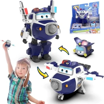 Afbeelding van Super Wings EU750425 Transforming Supercharged Paul &amp; Mini Pet Toys for 3+ Year Old Boy Girl, Blue, One Size