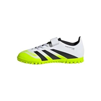 Afbeelding van adidas Performance Predator CLUB Unisex Voetbalschoenen voor kunstgras kinderen, Maat: 37 1/3, White/core black/lucid lemon Kunststof/ textiel