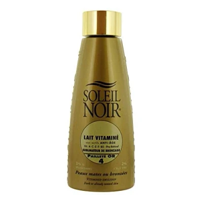 Afbeelding van Soleil Noir Lait Vitaminé Sublimateur de Bronzage 4 Pailleté Or 150 ml