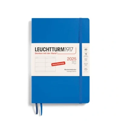 Afbeelding van LEUCHTTURM1917 370569 weekkalender medium (A5) 2025, softcover, Sky, Duits