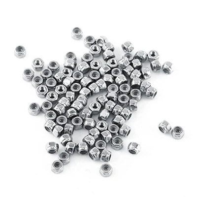 Afbeelding van Moer, zelfvergrendelende moer M2 M12 RVS SS304 Locknut Zeskantmoer Zeskantmoeren met Nylon Insert(M2(100st))
