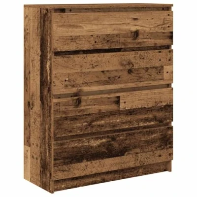 Afbeelding van vidaXL Dressoir 80x35x99 cm spaanplaat oud hout