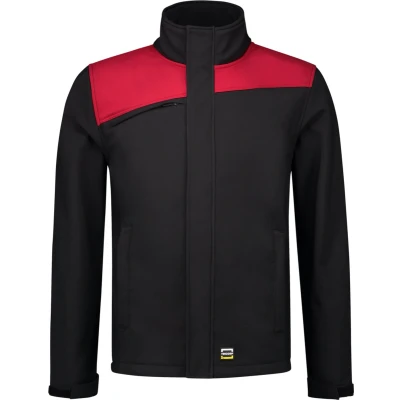Afbeelding van Tricorp 402021 Softshell Bicolor Naden Zwart/Rood 8XL