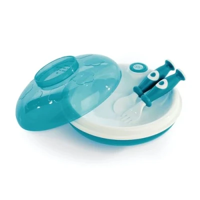 Afbeelding van dBb Remond 211049 warmhoudbord met bestek, turquoise