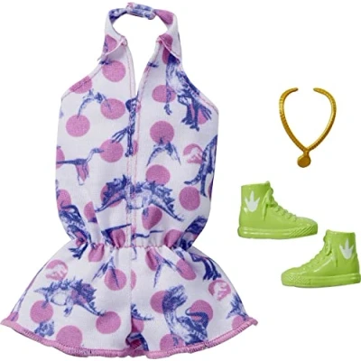 Afbeelding van Mattel Barbie overall met accessoires in praktische verpakking Jurassic World