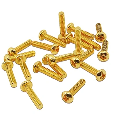 Afbeelding van Musiclily Basic 3,5x18 mm Metaal Metrische Draad Bevestigingsschroeven voor Tele Brug Pickup, Goud (Set van 20)