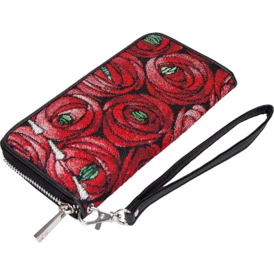 Afbeelding van Signare Portemonnee Groot met rits Mackintosh Rose and Tear Drop