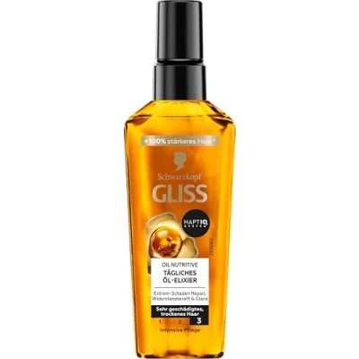 Afbeelding van Gliss Kur Haarolie Dagelijkse olie Elixir / Arganolie en Vitamine E voor droog haar 75ml