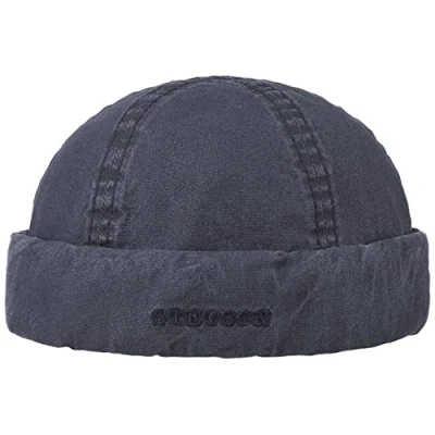 Afbeelding van Stetson Delave Organic Cotton Dockermuts Heren Made in the EU zomer muts katoenen docker cap met omslag Dockermutsen voor Lente/Zomer XXL (62 63 cm) donkerblauw