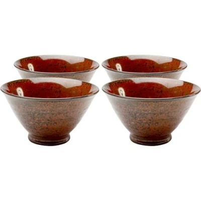 Afbeelding van Kommen Ari rood Ø11cm (4/set) Kare Design