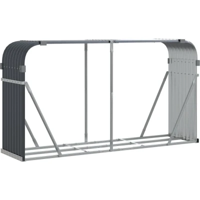 Afbeelding van Haardhoutopslag 180x45x100 cm gegalvaniseerd staal antraciet