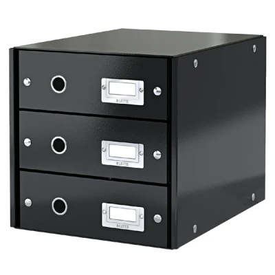Afbeelding van Ladenbox Leitz WOW Click &amp; Store 3 laden zwart