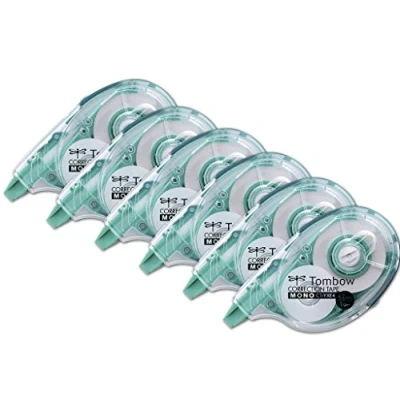 Afbeelding van Tombow CT YXE4 6P navulbare correctieroller, YXE4, extra lange band, 4,2 mm x 16 m, kantoorverpakking, 6 stuks