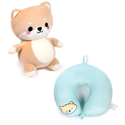 Afbeelding van Swapseazzz Adoramals Shuggs de Shiba Inu 2 in 1 Pluche Reiskussen