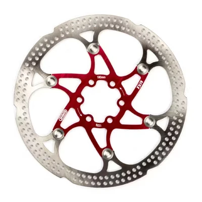 Afbeelding van Elvedes Floating rotor 180mm 132g 6 gaats+bout rood 2015151
